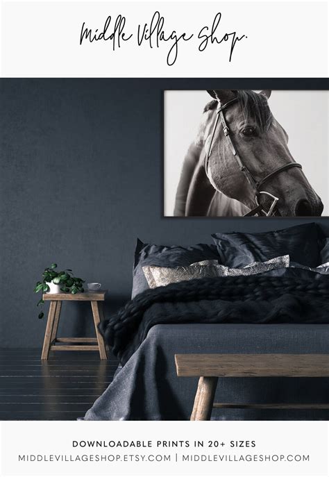 DOWNLOADABLE Horse Prints Black and White Horse Photo Print - Etsy