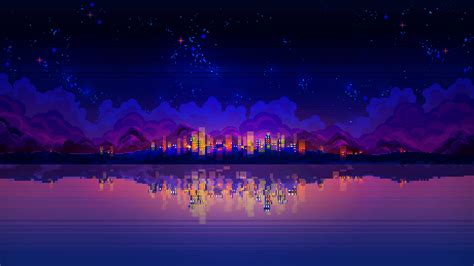 Download By The River Aesthetic Pixel Art Wallpaper | Wallpapers.com