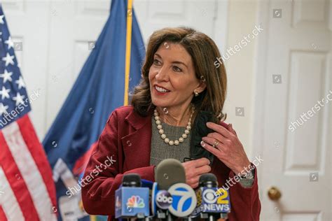 Governor Kathy Hochul Makes Announcement That Editorial Stock Photo ...