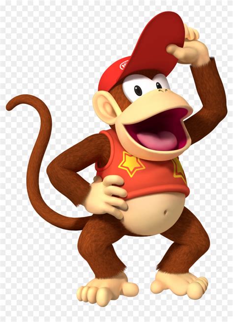 Diddy Kong - Donkey Kong Diddy Kong - Free Transparent PNG Clipart ...