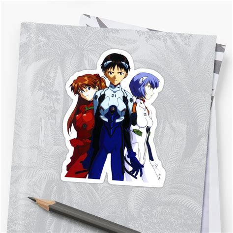 "Neon Genesis Evangelion" Sticker by hellokittygems | Redbubble