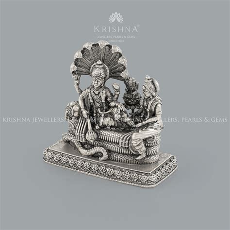 Vishnu Laxmi & Sesha Naga Silver Idol | store.krishnajewellers.com