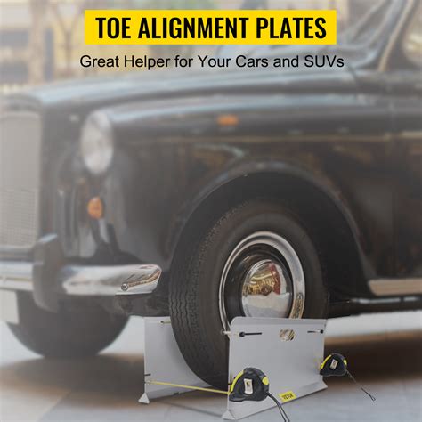 VEVOR Wheel Alignment Tool, 4 Probes Toe Plates, Double 16 ft Measure Tapes, Stands Off ...