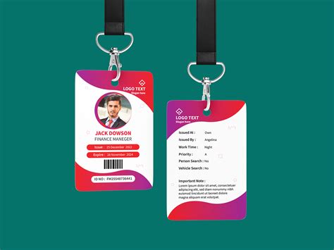 A trendy vertical id card design with mockup template. | Behance