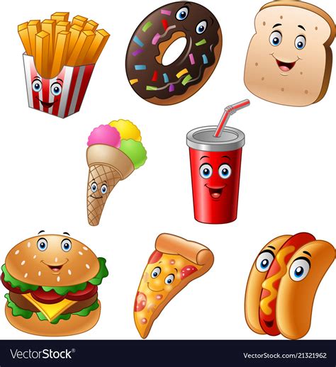 Junk Food Cartoon Poster