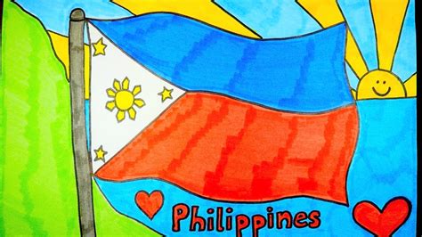 Philippines Flag Picture Drawing - Flag Philippines Filipino Philippine Colouring Pages Trending ...