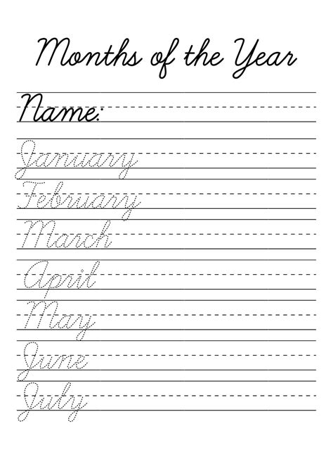 Cursive Tracing Worksheets, Practice Words Handwriting, Cursive Writing Practice Worksheet ...