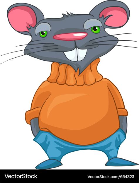 Cartoon character rat Royalty Free Vector Image