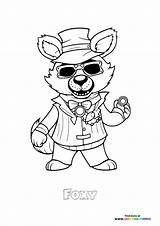 Foxy  Coloring Pages For Kids sketch template