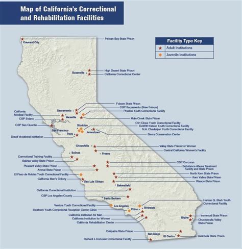 Map O Maps Of California California State Prison Locations Map Intended ...