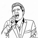 Famous Singer In Concert Coloring Page  Pagescom sketch template