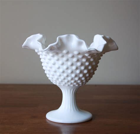 Vintage Fenton Milk Glass Candy Dish