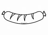 Sausage  Coloring Page sketch template