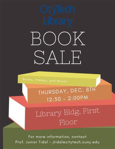 Library Book Sale Thursday, December 8th, 12:30 – 2PM – LibraryBuzz