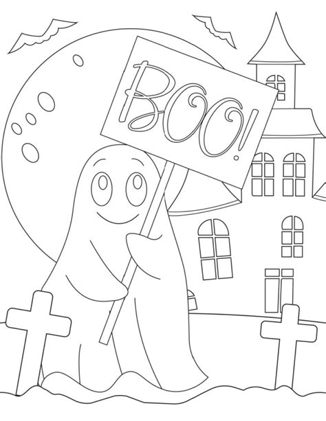 3 Free Printable Cute Ghost Coloring Pages