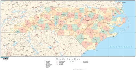 Exploring The Nc Map Of Counties In 2023 - World Map Colored Continents
