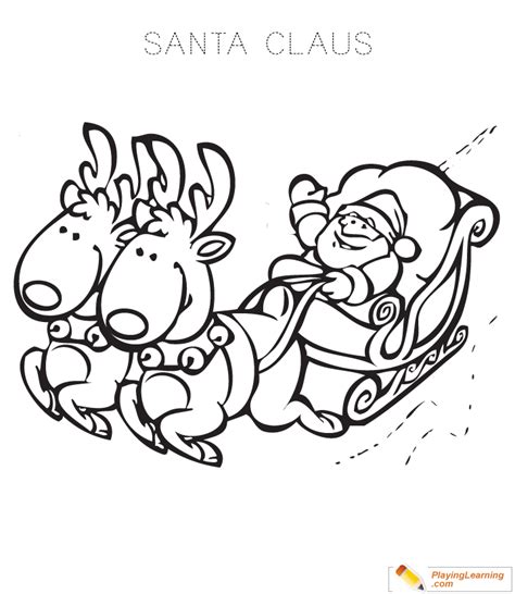 Santa Claus In Sleigh Coloring Pages