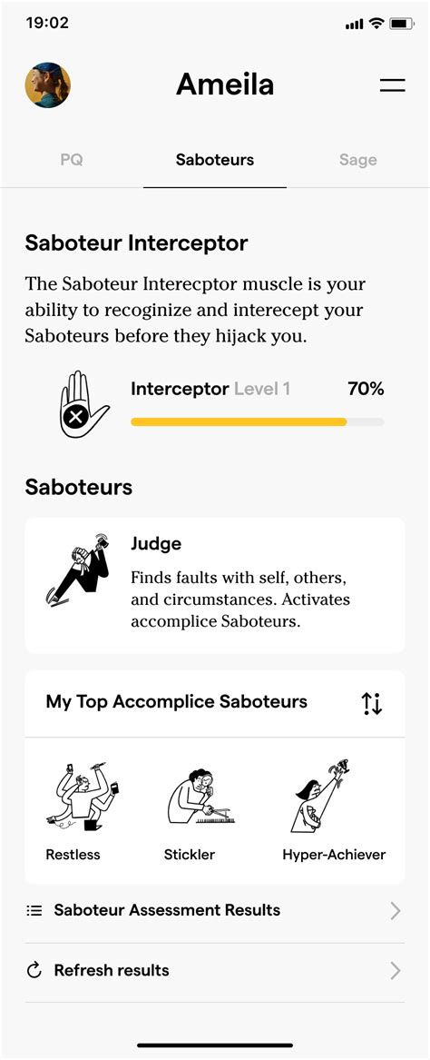 How do I link my Saboteur Assessment with the PQ App? - Positive ...