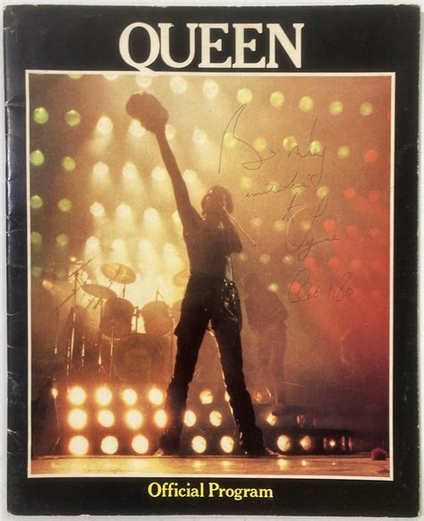 Lot 59 - QUEEN TOUR PROGRAMME SIGNED BY BRIAN MAY,