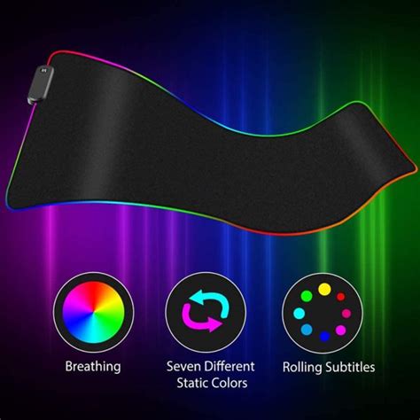 Mouse Pad RGB Gamer 80cm x 30cm Alfombrilla Antideslizante - ADN Ofertas