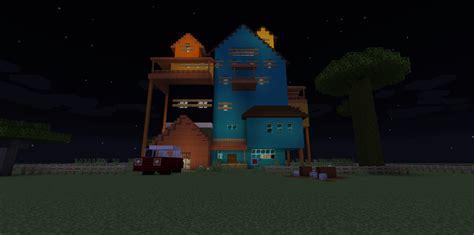 I tried building alpha 1 Hello Neighbor house : r/Minecraft