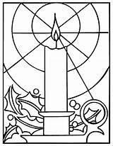 Candele Da Colorare Per I Vostri Biglietti Di Natale sketch template