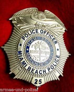 Police Officer Miami Beach Badge