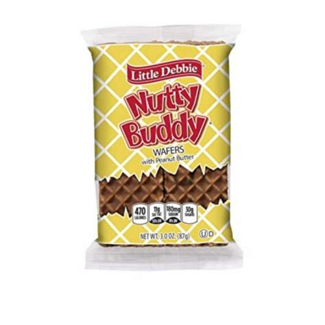 Little Debbie Nutty Buddy Bar, Large 3 oz., Individually Wrapped 2-Packs, 36 Nutty Bars, 1 - Fry ...