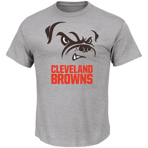 Men's Majestic Gray Cleveland Browns Secondary Logo T-Shirt