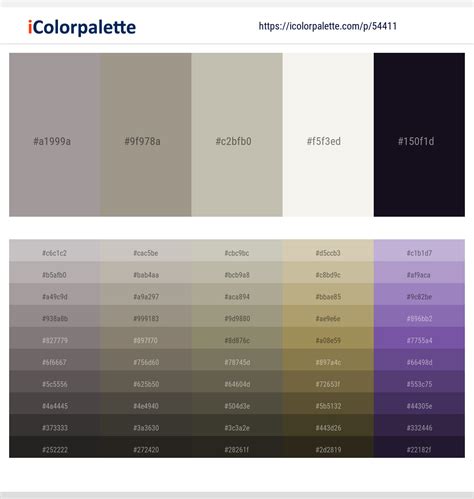 1 Latest Color Schemes with Ash And Cinder Color tone combinations | 2023 | iColorpalette