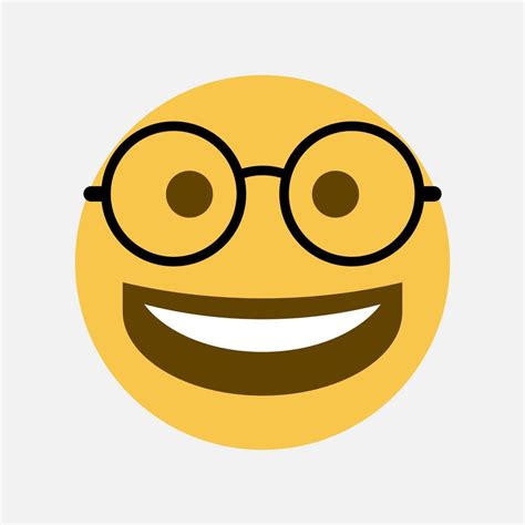 emoji riendo con gafas ilustración vectorial aislado sobre fondo blanco 6059968 Vector en Vecteezy