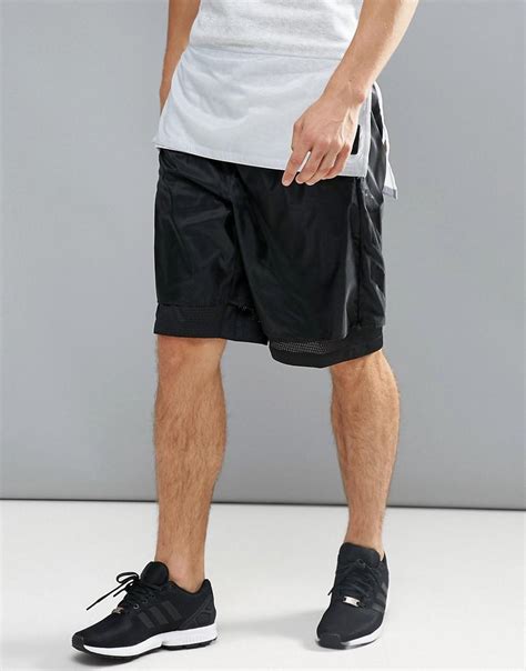 adidas Adidas Double Layer Basketball Shorts in Black for Men | Lyst