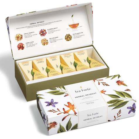 Buy Tea Forte Herbal Retreat Petite Presentation Box Tea Sampler Gift Set, 10 Handcrafted ...