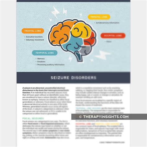 Seizure Disorders – Adult and pediatric printable resources for speech and occupational therapists