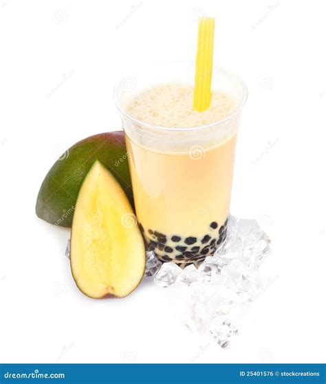 Mango Boba Bubble Tea Royalty Free Stock Image - Image: 25401576