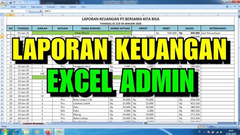 Cara Membuat Laporan Keuangan Sederhana Dengan Excel Rumus, 50% OFF