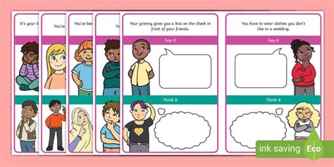 Think or Say It Social Scenario Cards | Teaching Resources