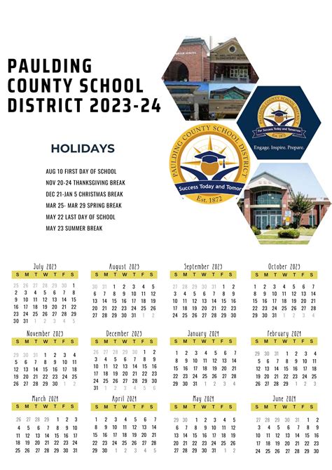 Paulding County School District Calendar Holidays 2023-2024