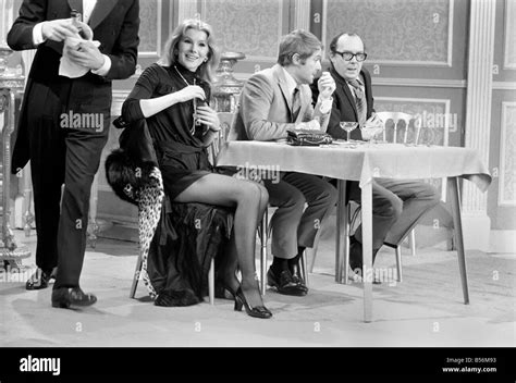 Eric Morecambe and Ernie Wise during rehearsals for their show. The ...