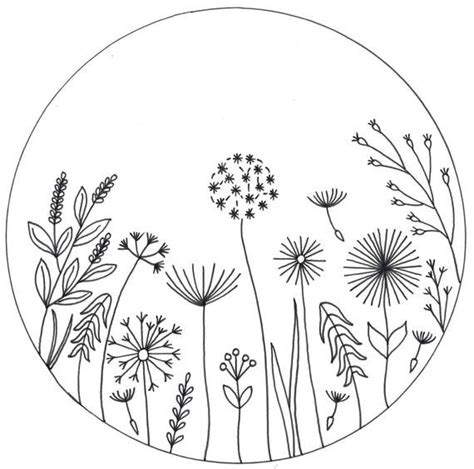 Hand Embroidery Pattern design Wildflowers / PDF Pattern/ - Etsy España