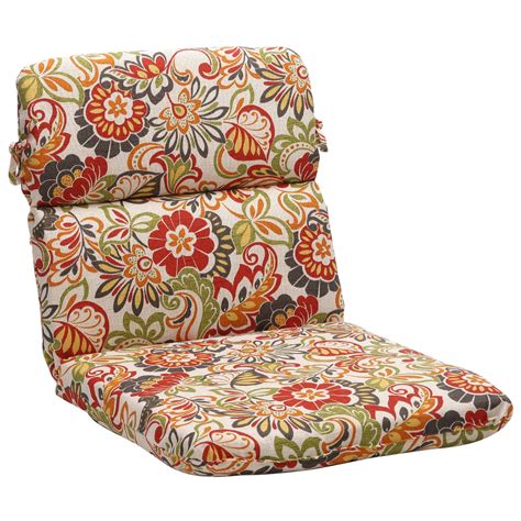 Rounded Multicolored Floral Outdoor Chair Cushion - 14095677 - Overstock.com Shopping - Big ...