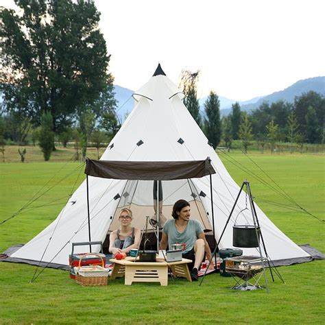 Naturehike teepee tent outdoor family party large camping tent 5 8 person 3 4 person 2018 new-in ...