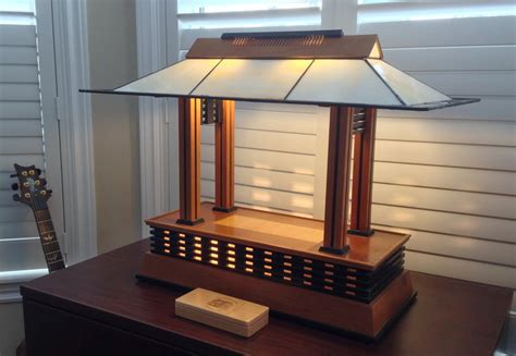Frank Lloyd Wright Prairie Style Table Lamp - by rdwile @ LumberJocks.com ~ woodworking community