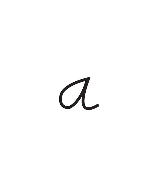 A In Cursive Lowercase