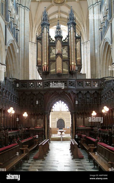 Interior Beverley Minster Stock Photo - Alamy