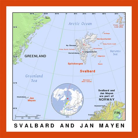 Political map of Svalbard and Jan Mayen island | Maps of Jan Mayen | Maps of Europe | GIF map ...