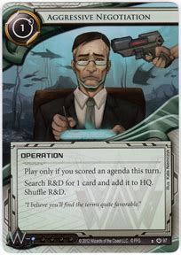 Aggressive Negotiation - Core - Android: Netrunner LCG - Android ...