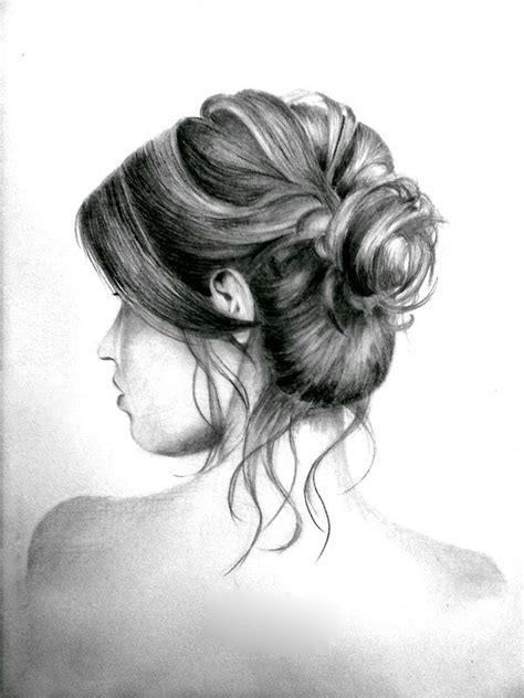 Messy Hair Bun Drawing Easy - Okay so let's move on to another bun ...