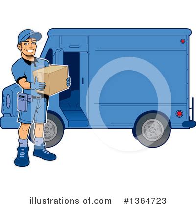 Delivery Man Clipart #1364723 - Illustration by Clip Art Mascots