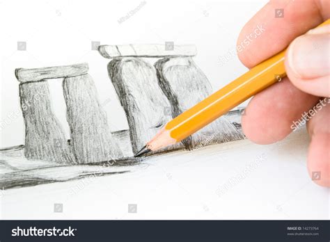 Drawing Stonehenge Pencil Hand Stock Photo 14273764 | Shutterstock